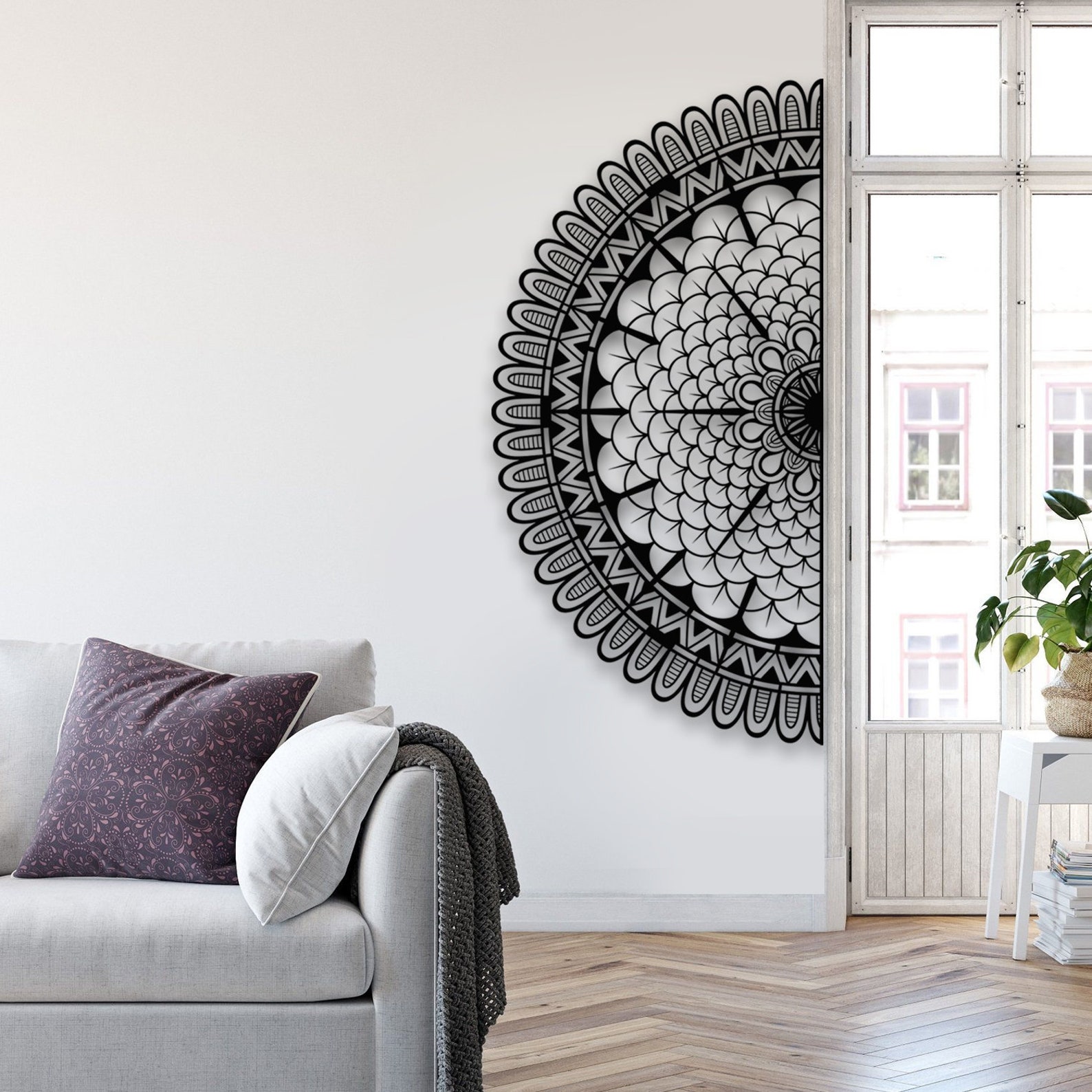 Mandala helped2 Mandala Metal Wall Art Wall Decor Home Decor Etsy