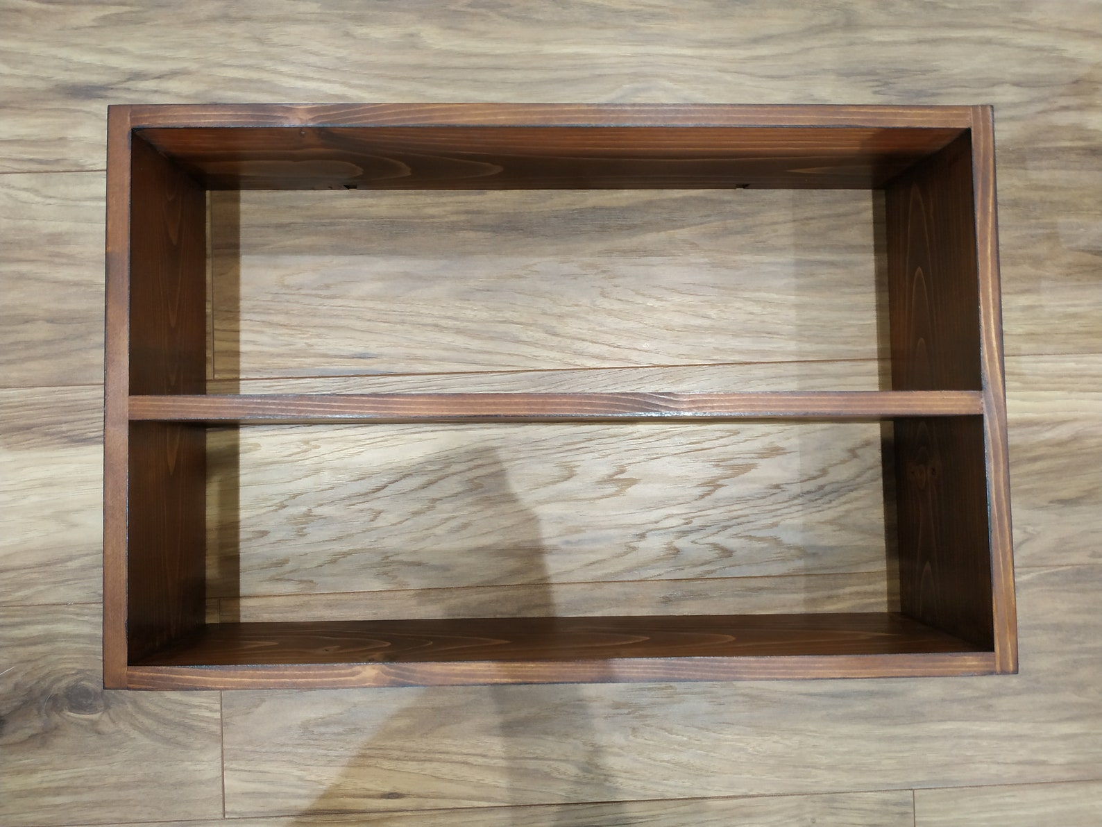 Rectangle Shelf With Middle Shlef Wooden Rectangle Shelves Etsy