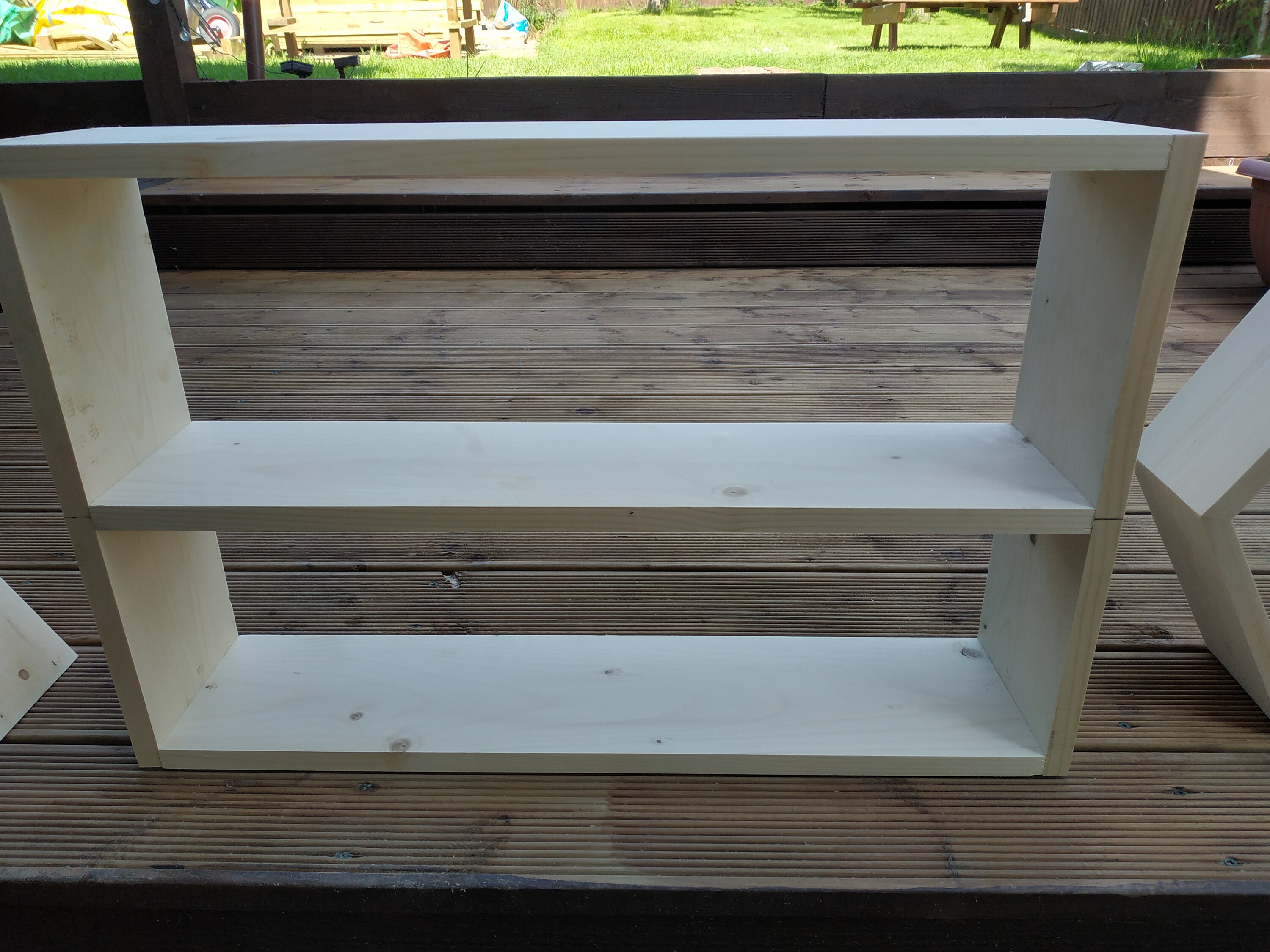 Rectangle Shelf With Middle Shlef Wooden Rectangle Shelves Etsy