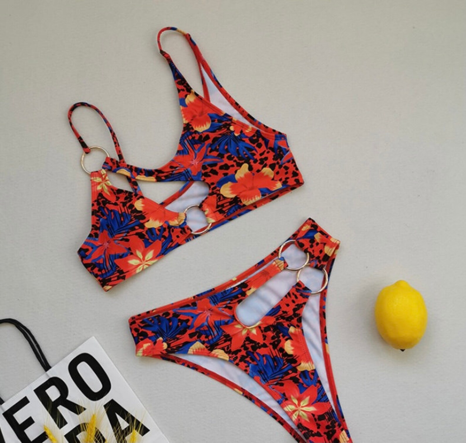 Sexy Wild Print Cutout Bikini/Women's Sexy Bikinis Etsy