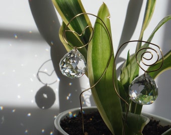 Suncatcher | Plant Stake | Decorations | Plant Accessories | Lightcatcher | Boho | Decor | Rainbow maker | Plants