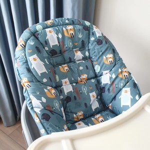 Housse chaise haute Tatamia stripes grey Peg Perego - Les bébés du bonheur