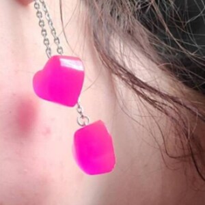 Gummy Hearts Fidget Earrings - stim earrings - stim jewelry - fidget jewelry - sensory earrings - sensory jewelry - valentines jewelry