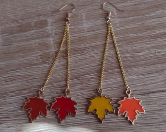 Fall Leaves Fidget Earrings- stim earrings - stim jewelry - fidget jewelry - sensory earrings - sensory jewelry