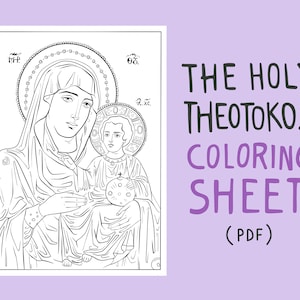 Download Greek Orthodox Coloring Or Watercolor Pages With Hand Drawn Etsy