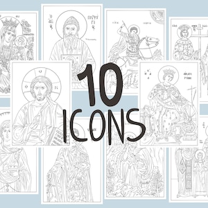 Printable Bible Story Posters | Sunday School Lessons | Christian Orthodox Educational Activity Pages | Coloring Book For Kids | PDF Bundle