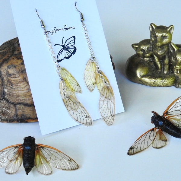 Brood X cicada wing earrings fairy wing earrings boho earrings