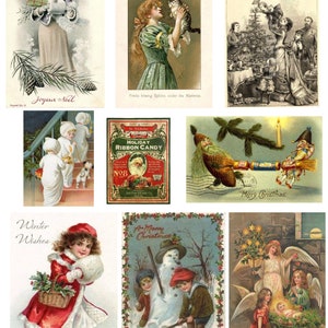 5 pagina Vintage Kerstafbeeldingen