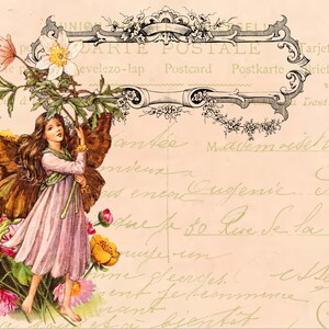 6 page Vintage Wildflower Fairy