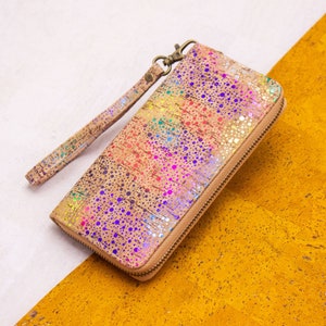 Natural Cork Wallet - Wallet for Women | Sustainable - Vegan - Fair - Handmade - Wallet - Colorful