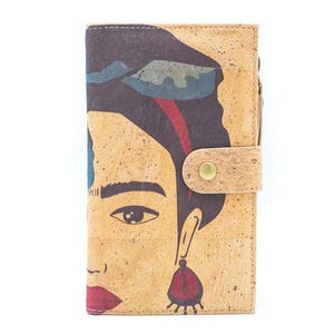 OLÁ KORK | Carteira de cortiça para mulher | Carteira Vegana Frida Kahlo
