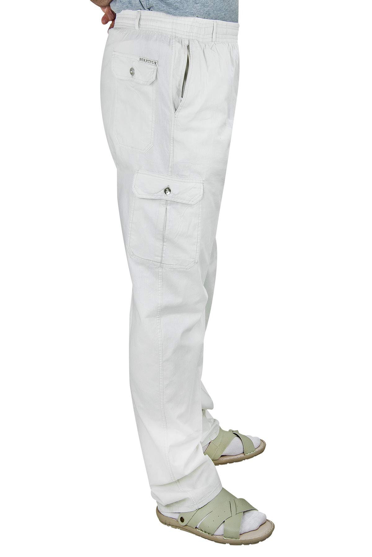 Natural Mens linen Cargo pants Linen cargo pants Men Etsy