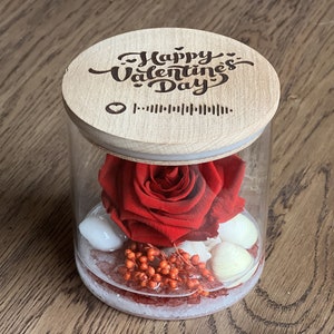 Valentines Day Gift for Women, Gift for Girlfriend, Valentine Gift for Wife, Her, Forever Rose, Real Forever, Preserved Red Rose