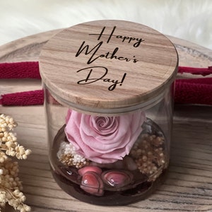 Pink Eternal Rose, Mothers Day Gift, Mothers Day Gift from Daughter, Step Mom Gift for Christmas, Birthday & Mother&#39;s Day, Bonus Mom