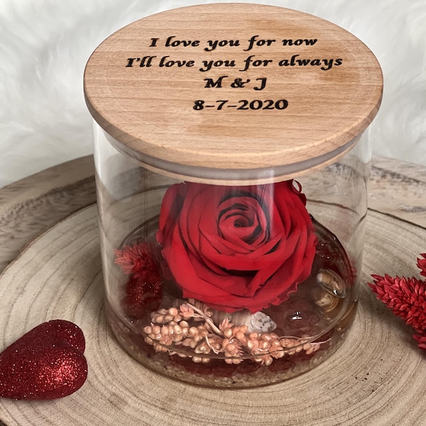 Preserved Rose, Gift for Girlfriend from Boyfriend, Personalized Girlfriend Gift, Birthday Gift, Anniversary Gift for Her, Sentimental Gift