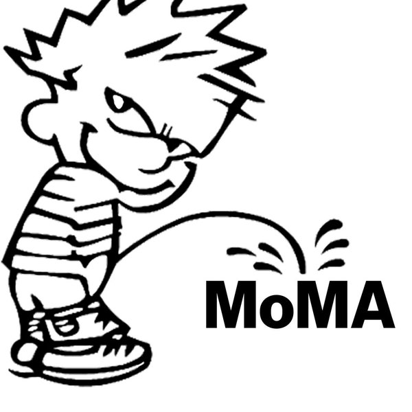 Calvin pees on MoMA