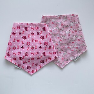 REVERSIBLE Dog Bandana, Handmade Dog Bandana for Summer Girl Dog Boy Dog Bandanna Collar Bandana neckwear for Dog Cat