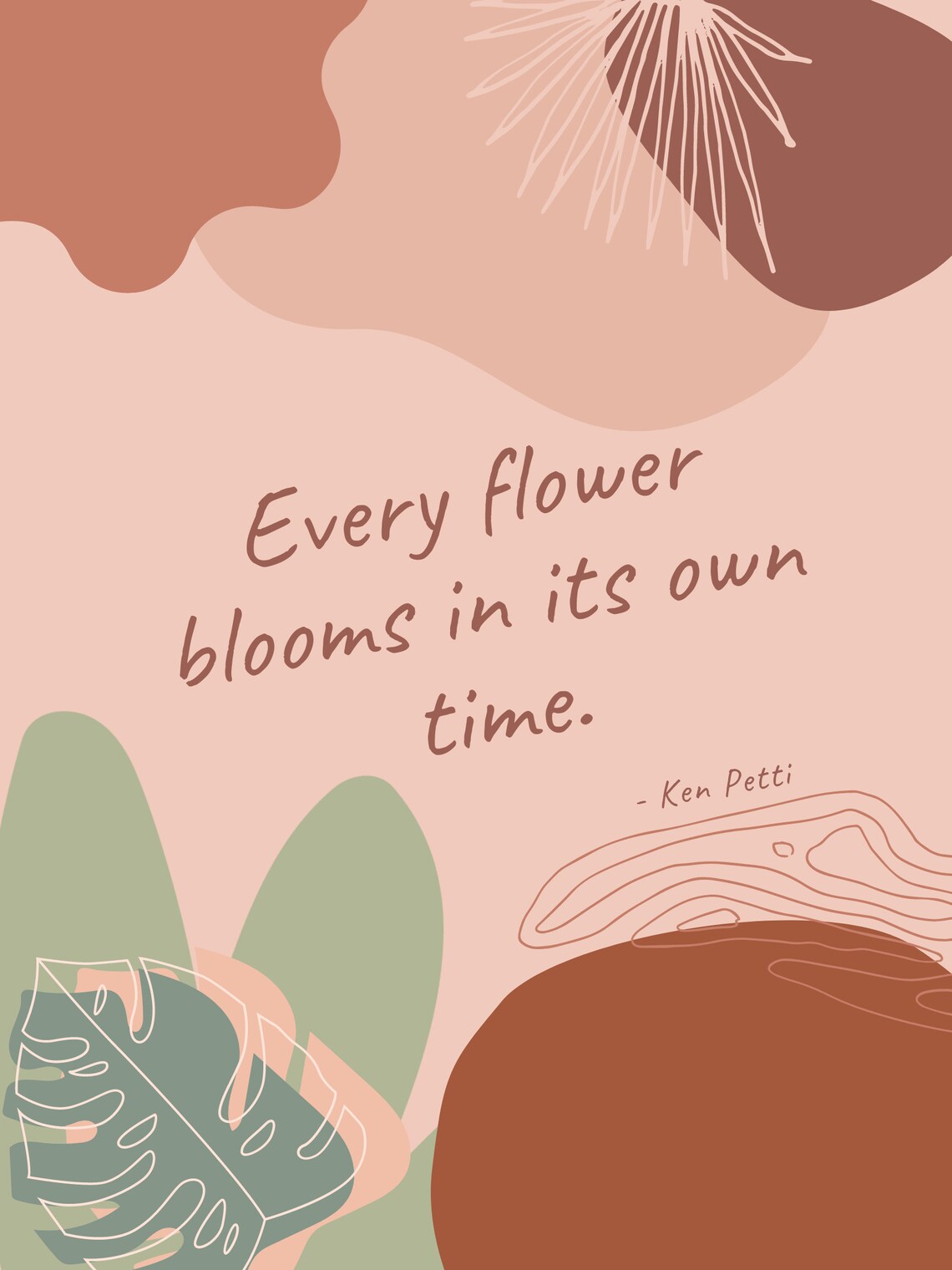 Every Flower Blooms in Its Own Time. Etsy