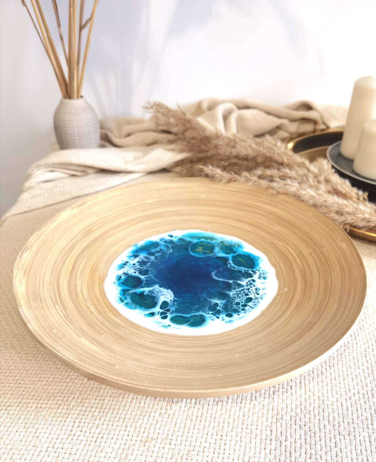 Seathemed Decoration Bowl Ocean Depth Bamboo Decorative Etsy