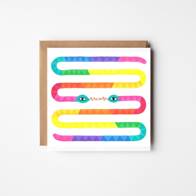 Rainbow Snakes card