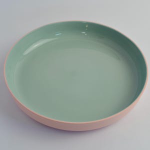 Ręcznie wykonany porcelanowy talerz do serwowania – duża, nadająca się do mycia w zmywarce miska na środek stołu zdjęcie 8