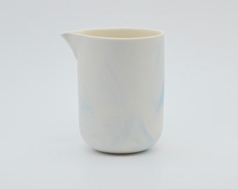 Porcelain Creamer Jug Marble Blue