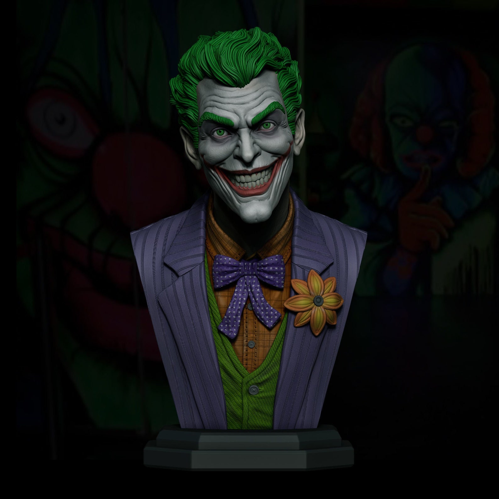 The Joker 1/3 Scale Resin Bust Etsy Hong Kong
