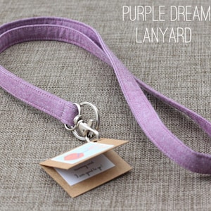 Lila Lanyard - Lila - Büro Lanyard - ID Abzeichen Halter - Schlüsselanhänger Halter - Lehrer Lanyard - Karte Halter - Auto Schlüsselanhänger