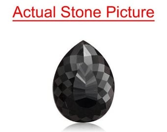 14.52 Cts of 17.73x13.24x7.75 mm GIA Certified AAA Pear Modified Brilliant ( 1 pc ) Loose Natural Fancy Black Diamond