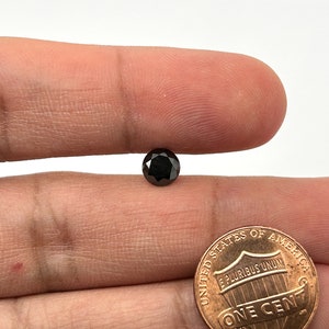 1.15 Carat Loose Untreated Natural GIA Certified - Round Brilliant Cut Black Diamond