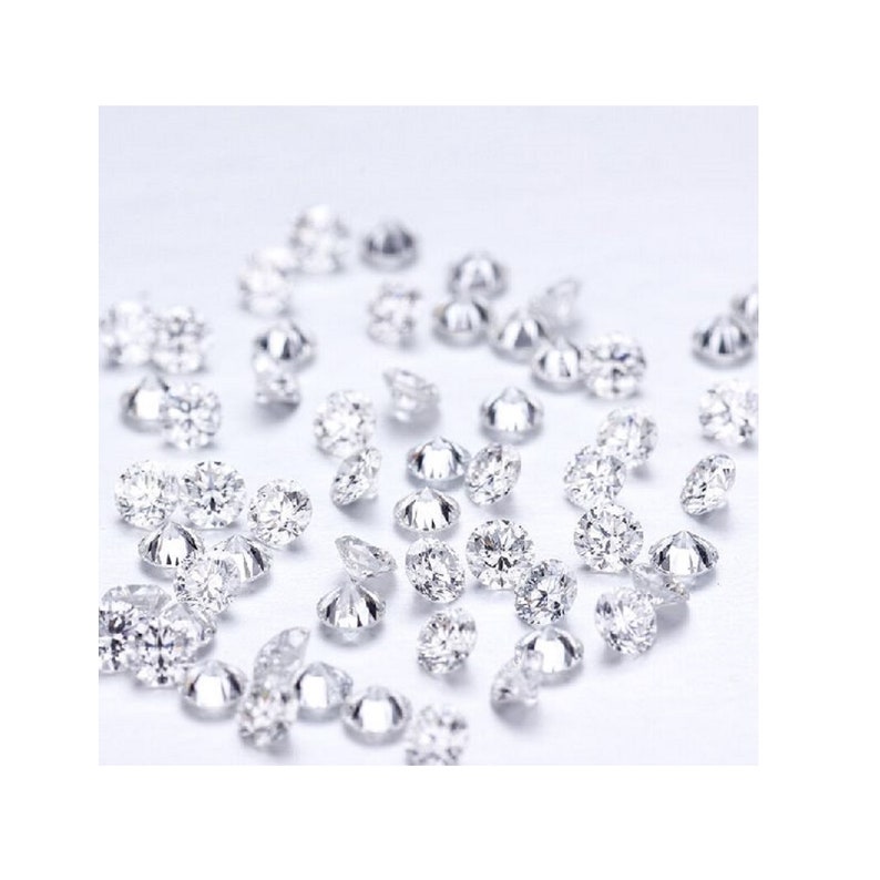 Recycled Natural White Diamonds Melee | SI2 Quality GH Color | Excellent Cut Round Shape | 1.3mm-3mm Available image 5