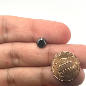 Round Modified Brilliant Cut Black Diamond - 1.64 Carat Loose Untreated Natural GIA Certified