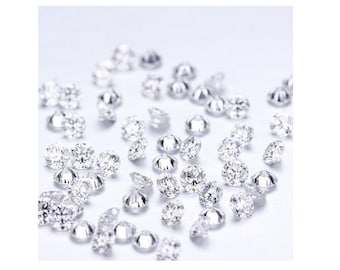Diamantes blancos naturales Cuerpo a cuerpo VS1 Calidad GH Color Reciclado Excelente corte Forma redonda disponible desde 0.80mm-3mm