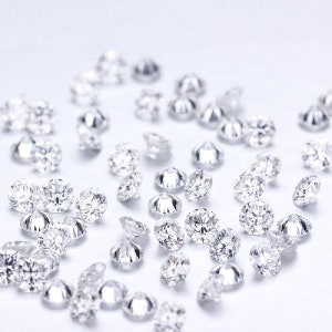 Recycled Natural White Diamonds Melee | SI2 Quality GH Color | Excellent Cut Round Shape | 1.3mm-3mm Available image 2