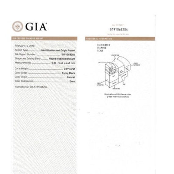 0.89 Cts of 5.36-5.40x4.49 Mm GIA Certified Round Cut ( 1 Pc
