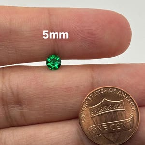 5mm Round Emerald AAAA | Natural Vivid Green Gem | Loose Stone for Jewelry Making | Earth-Mined May Birthstone