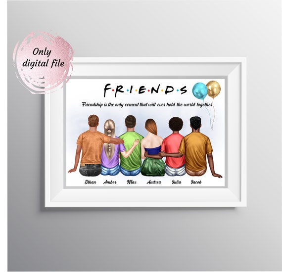 Custom BFF Printable Personalized Friendship Print Six Best - Etsy