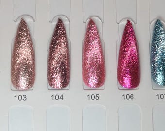 Glitter Press-On Nails | Handmade Gel Press-Ons | Choose Your Colour