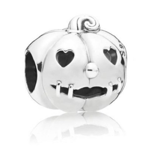 New Pandora Sterling Silver Authentic Halloween Sweet Pumpkin Charm Bead