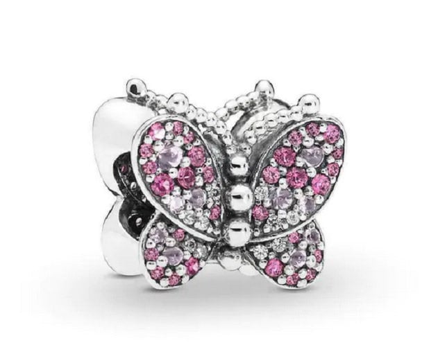 Butterfly Charm Bracelet – Pink Poppy