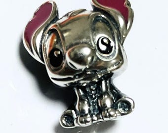 New Authentic Pandora Disney Lilo and Stitch Charm w/ pouch