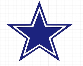 Cowboys Star Decal / Sticker Vinyl Die Cut