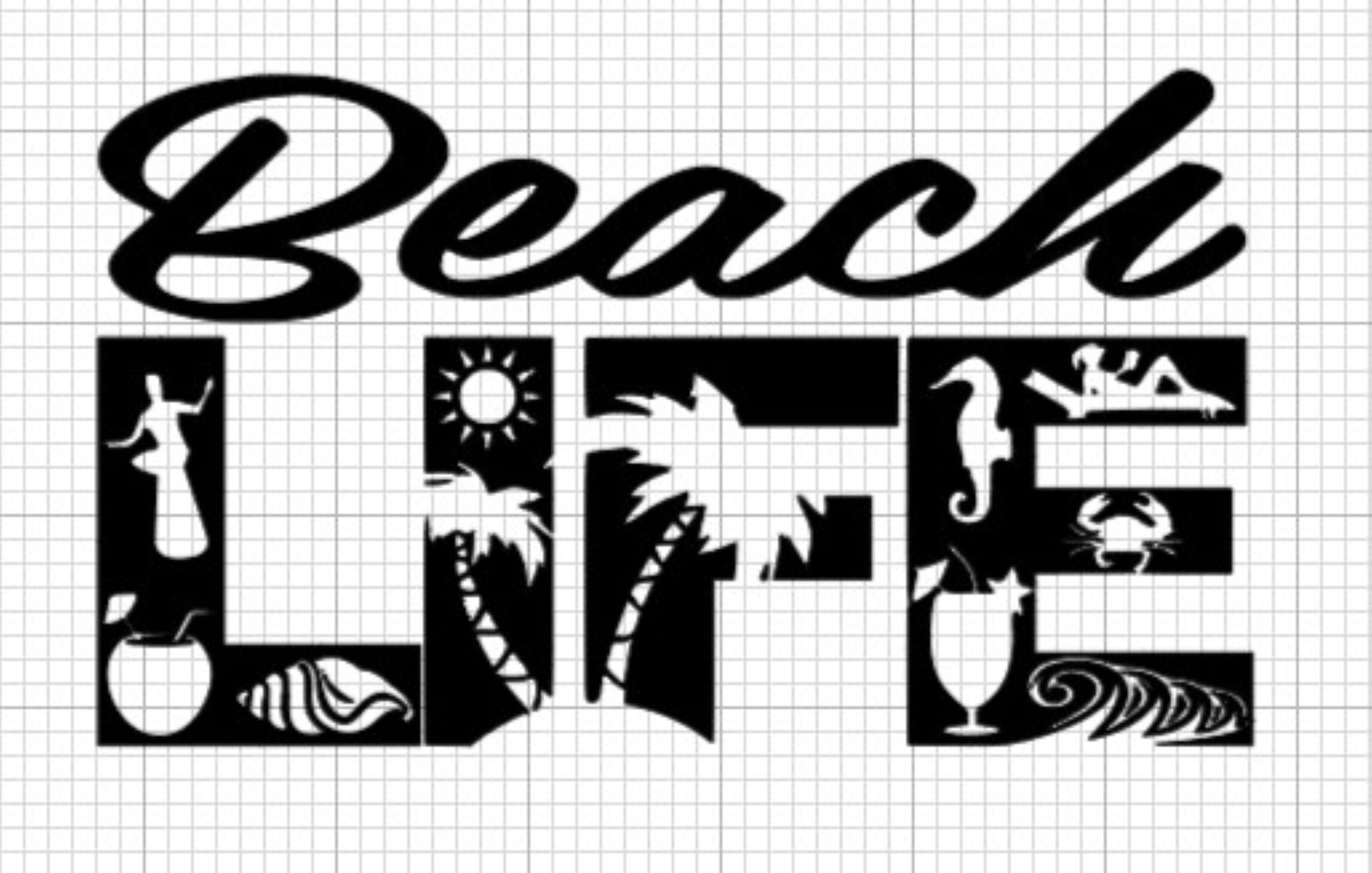 Beach Life Die-cut Decal / Sticker - Etsy