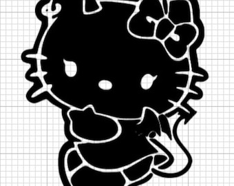 Evil Kitty Die-Cut Vinyl Decal / Sticker