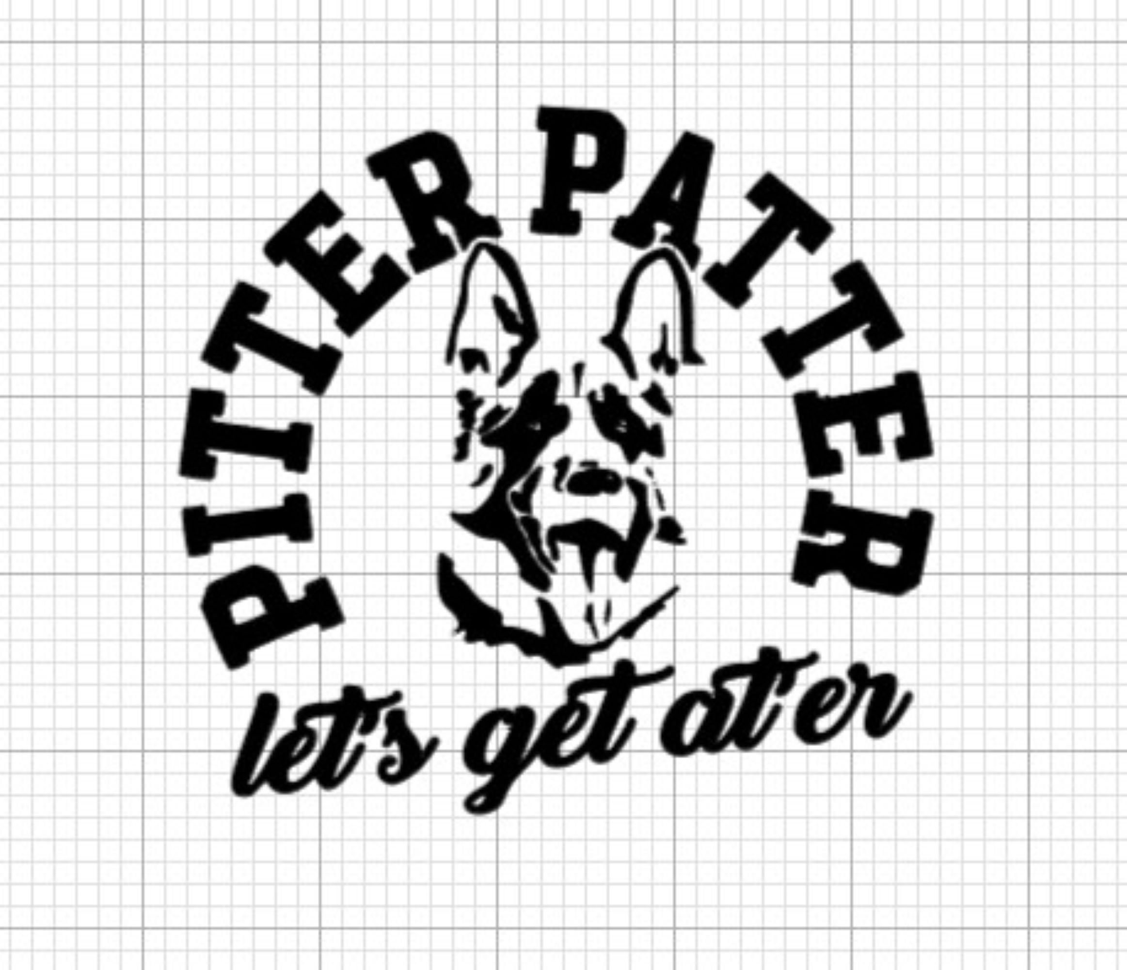 Letterkenny Logo Pitter Patter Lets Get At'er Vinyl Decal Etsy