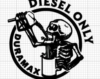 Diesel Only Duramax  Die Cut Decal / Sticker
