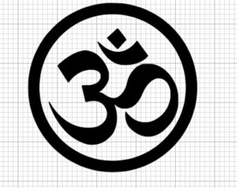 Yoga Om Symbol Vinyl Die Cut Decal / Sticker