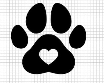 Paw Print Animal Love Die-Cut Vinyl Decal - Sticker