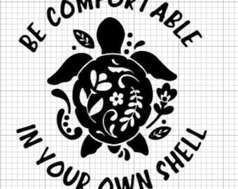 Love Yourself Turtle Design Die-Cut Vinyl Decal / Sticker