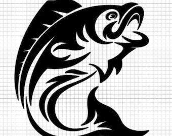 Bass Fish / Fishing Die-Cut Decal - Vinyl Sticker